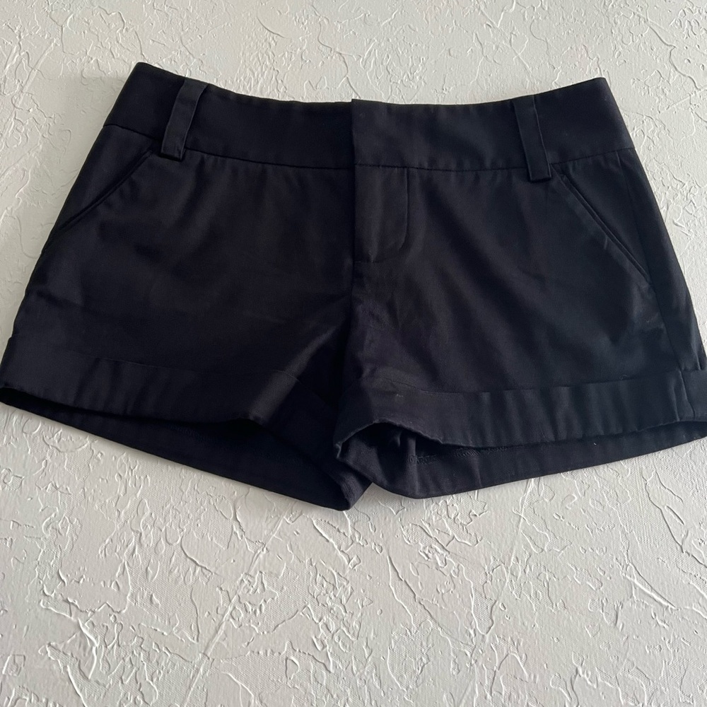 Alice + Olivia Elegant Black High Waist Shorts
